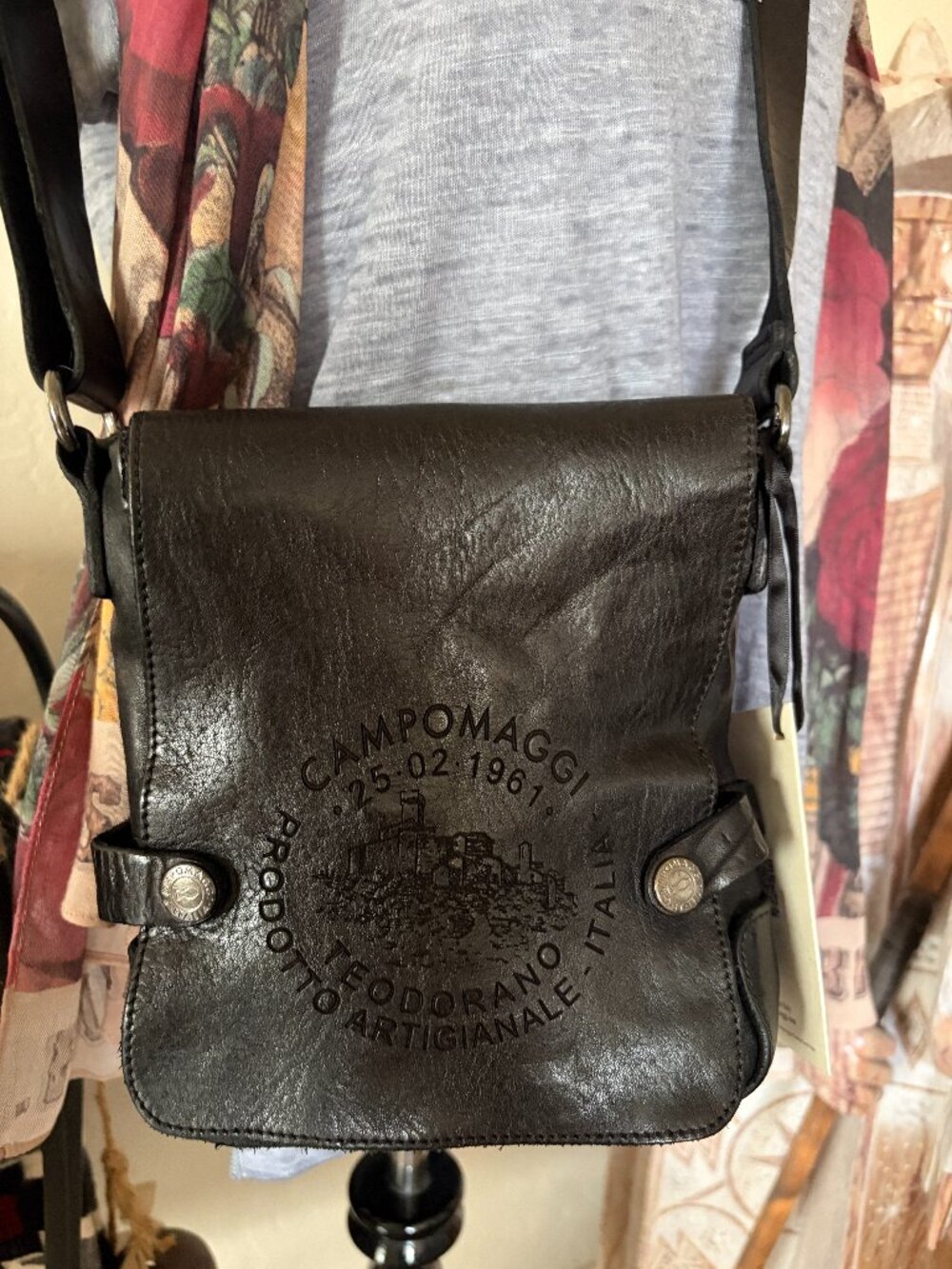 Campomaggi Logo Small Messenger Bag NWT